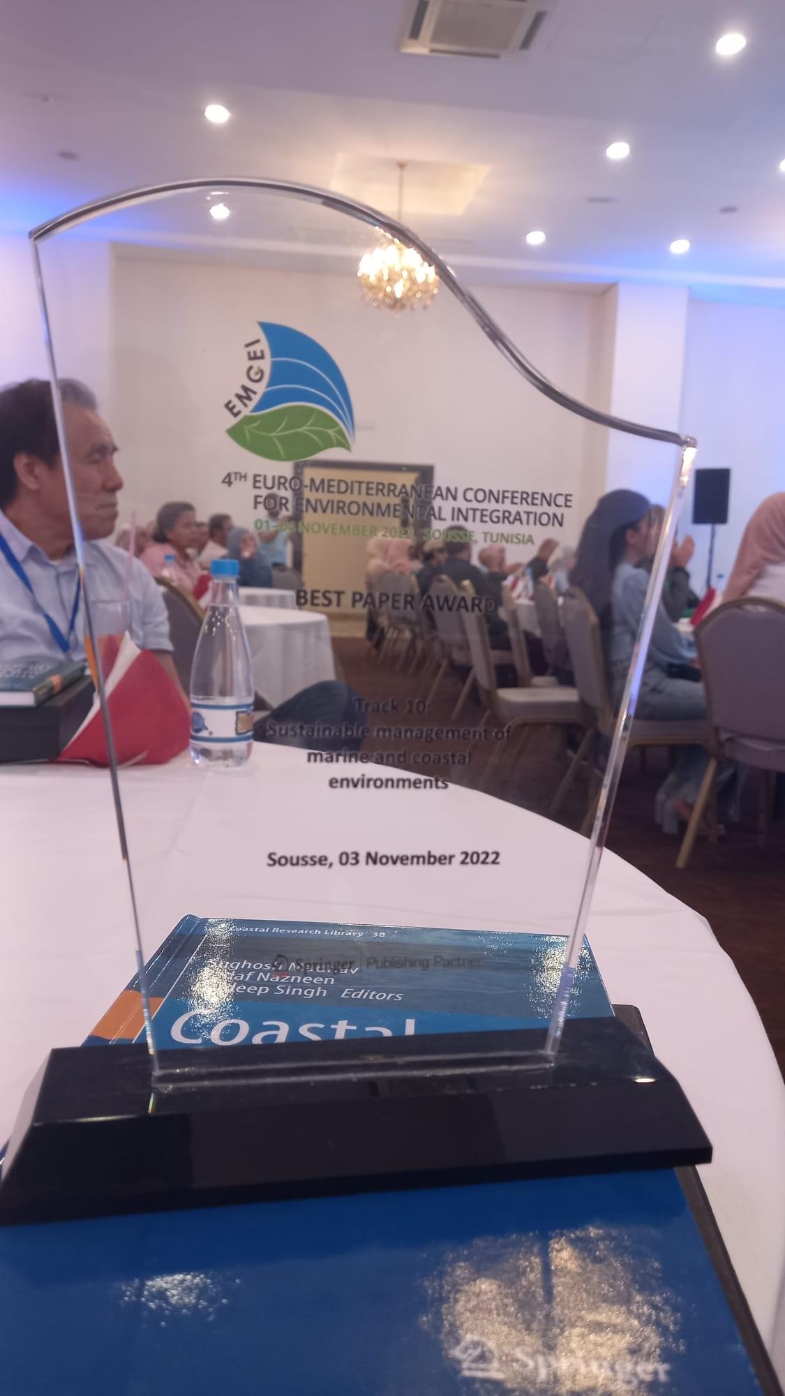 Il premio per il miglior paper della sessione “Sustainable management of marine and coastal environments”, conferito a ricerca ENEA nell’ambito della quarta Conferenza Euro-mediterranea per l’integrazione ambientale.