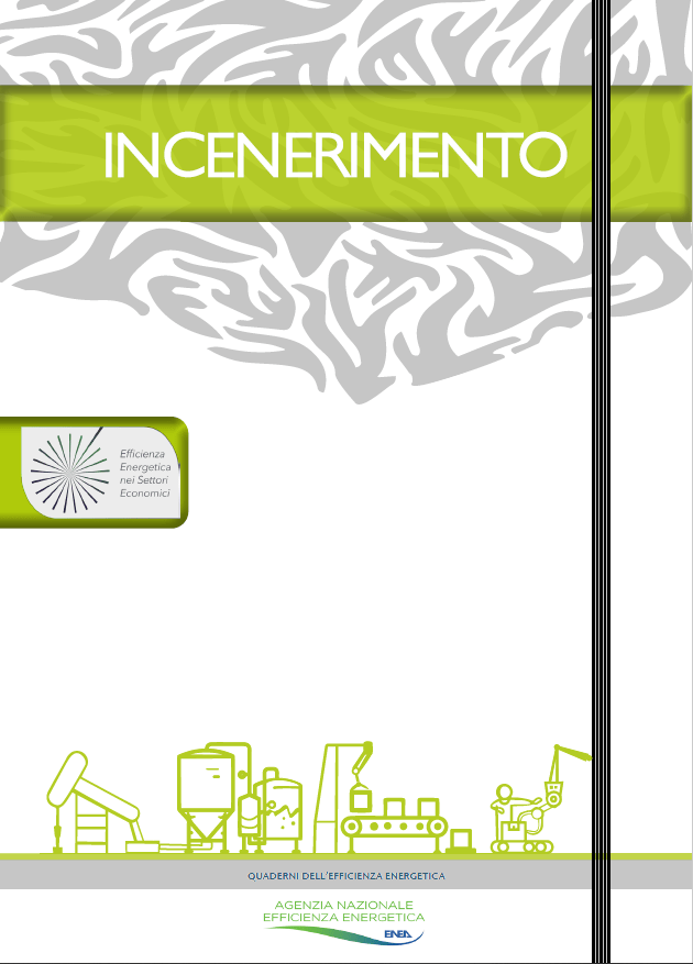 COPERTINA del rapporto: INCENERIMENTO - efficienza energetica nei settori economici - i quaderni dell'efficienza Energetica - logo dell'Agenzia Nazionale Efficienza Energetica - ENEA