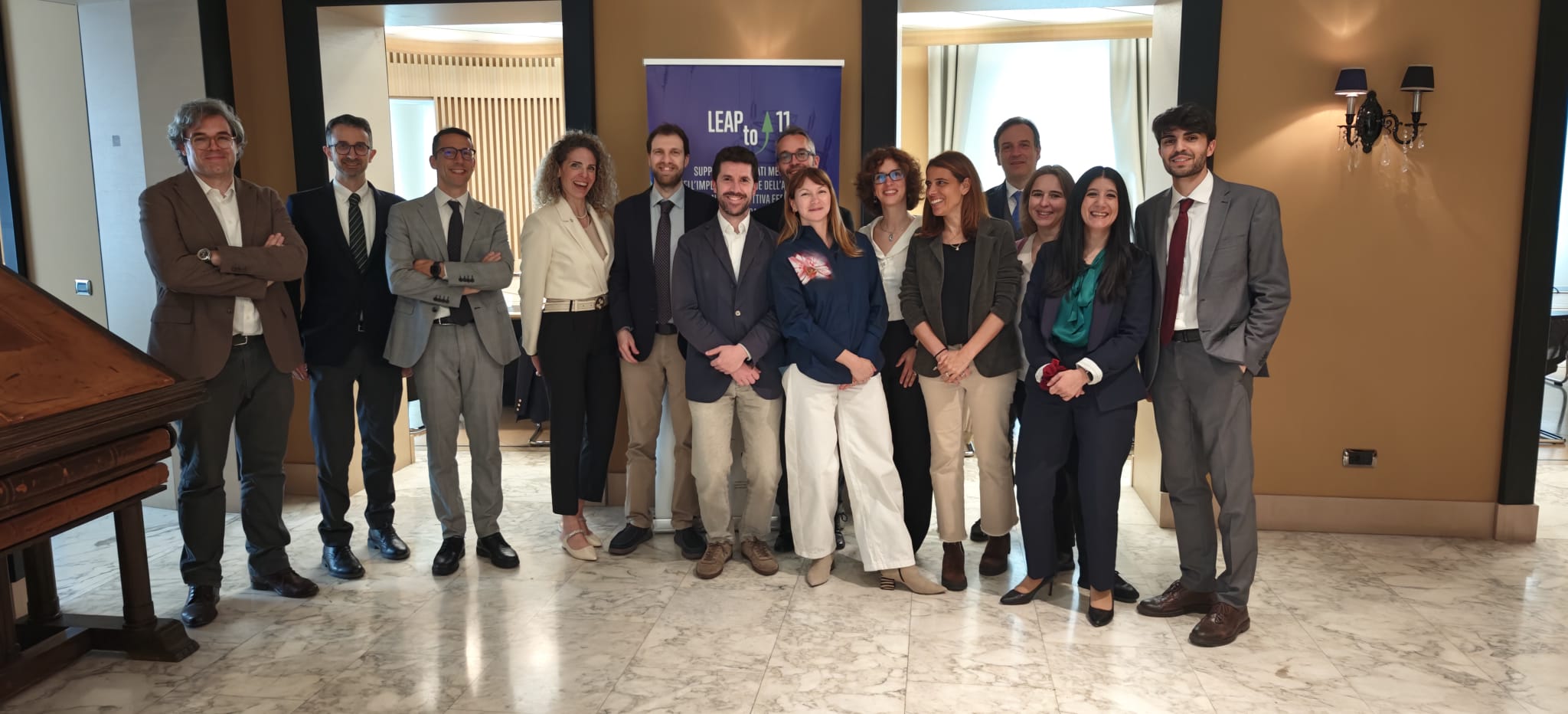 Una foto degli esperti che hanno preso parte al terzo Osservatorio Nazionale del progetto europeo LEAPTO11