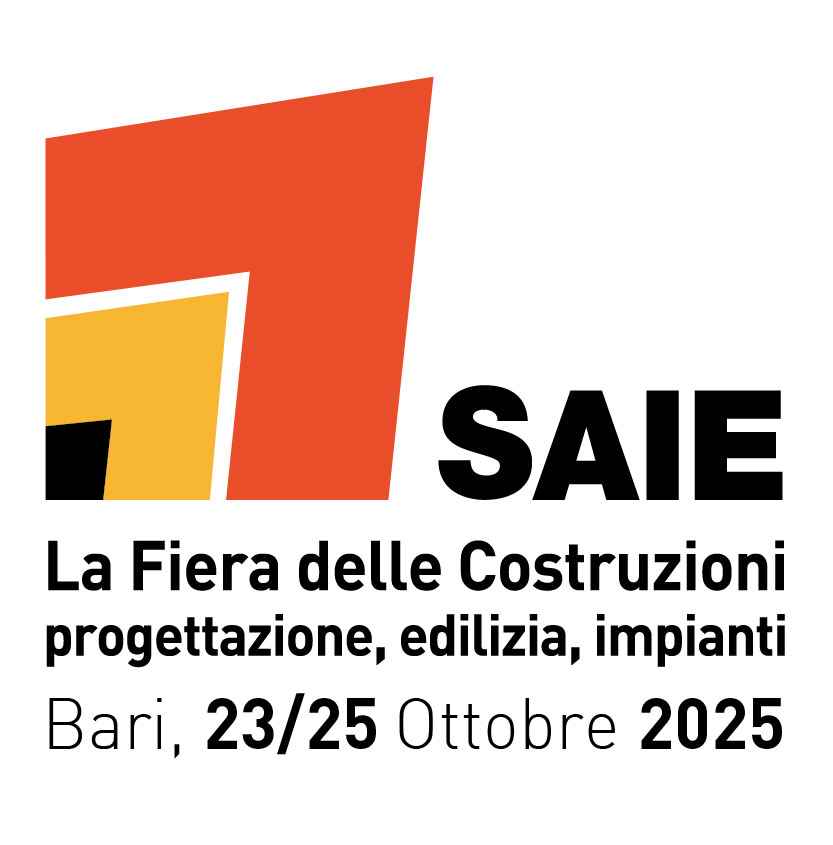 Il logo del SAIE in arancione, giallo e nero con la scritta in neretto 