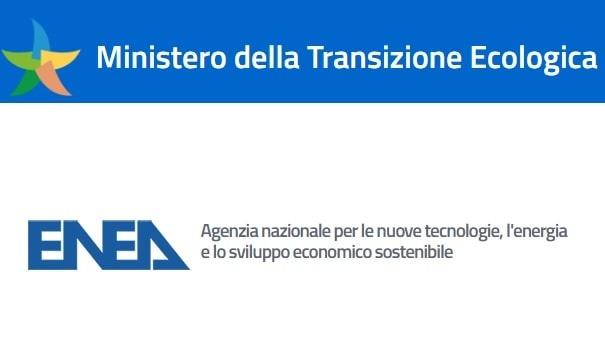 logo di ENEA -  Agenzia nazionale per le nuove tecnologie, l'energia e lo sviluppo economico sostenibile - logo del Ministero della Transizione Ecologica