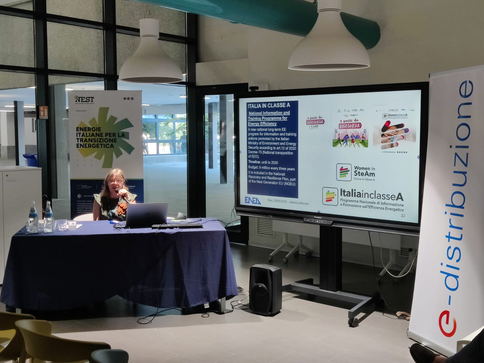 L'intervento di Monica Misceo, responsabile laboratorio Progetti e Buone pratiche per la Riqualificazione Energetica degli Edifici del Dipartimento Unità per l’Efficienza Energetica ENEA