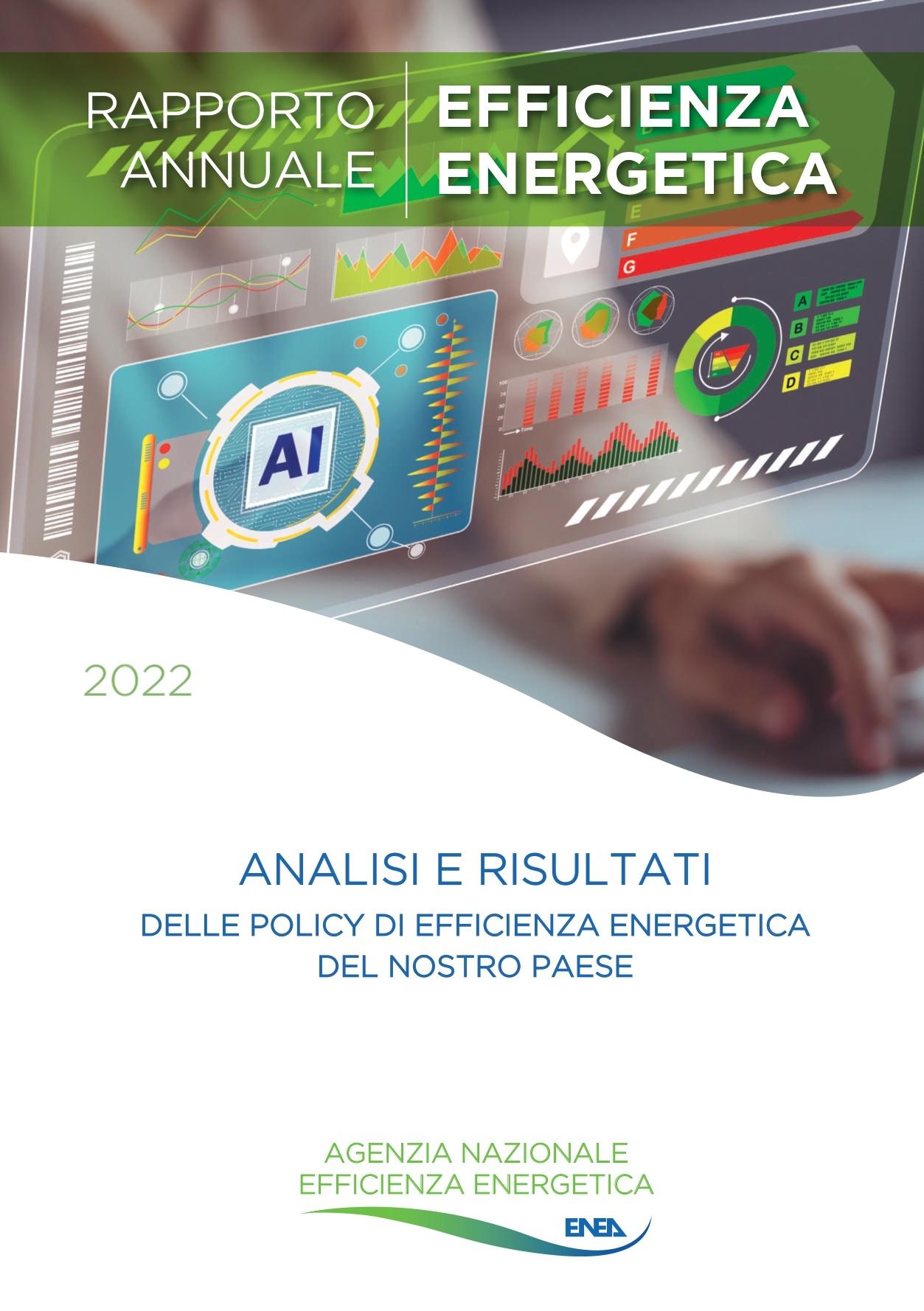 Copertina del Rapporto Annuale sull'Efficienza Energetica 2022 
