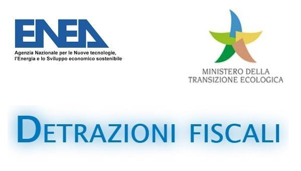 Loghi istituzionali di ENEA e Ministero della Transizione Ecologica - detrazioni fiscali della 