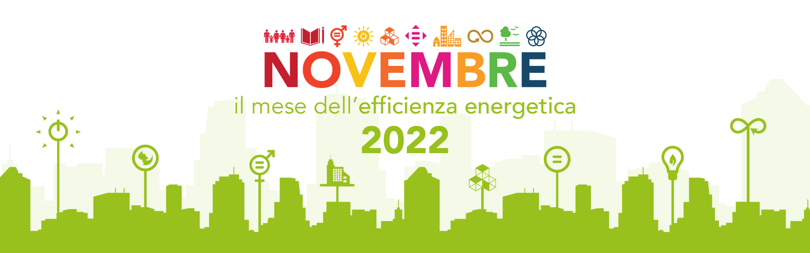 Logo Mese efficienza energetica 2022 parte della campagna di formazione e informazione Italia in Classe A