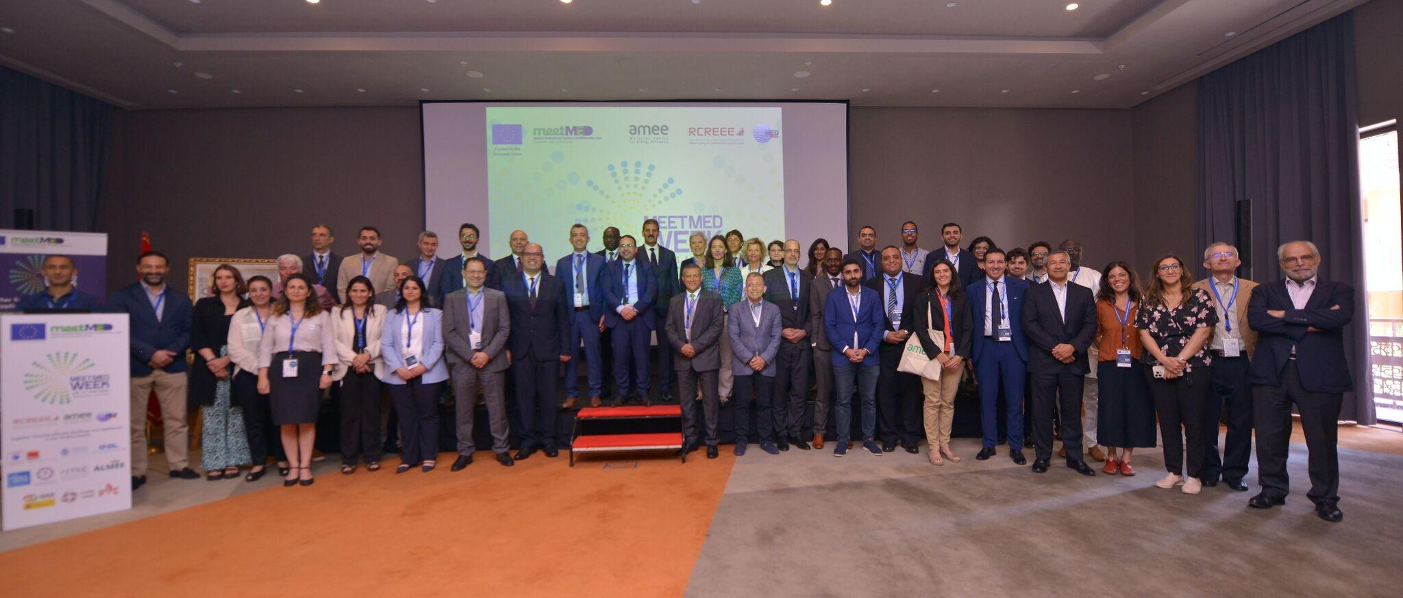 Una foto di gruppo dei partecipante alla seconda edizione della meetMED Week a tenutasi a Marrakech in Marocco dal 9 all’11 maggio 2023