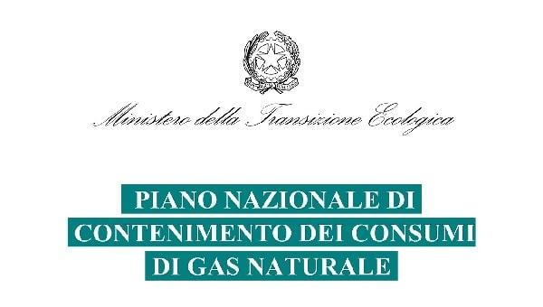 Ministero della Transizione Ecologica + logo - PIANO NAZIONALE DI CONTENIMENTO DEI CONSUMI DI GAS NATURALE