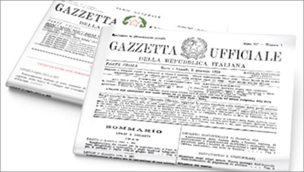 pubblicazione su gazzetta ufficiale