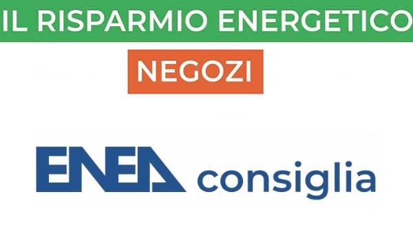 Il poster con i 10 consigli dell'ENEA per il risparmio energetico nei negozi