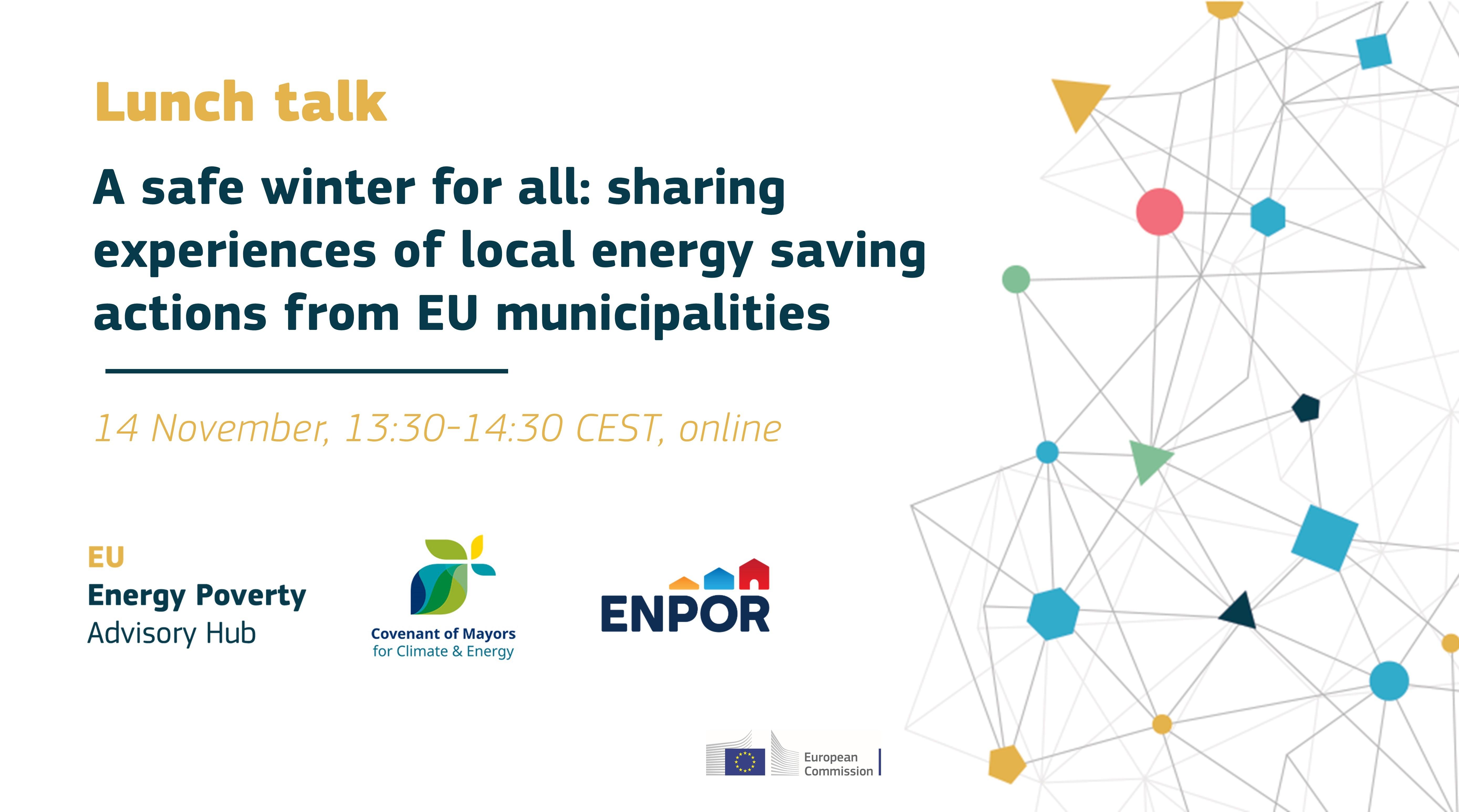 La visual registration per la partecipazione al Lunch Talk progetto ENPOR - 14 novembre 2022 - “Un inverno sicuro per tutti: condividere le esperienze locali di risparmio energetico”
