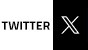 Il logo di Twitter su sfondo bianco con la X su sfondo nero